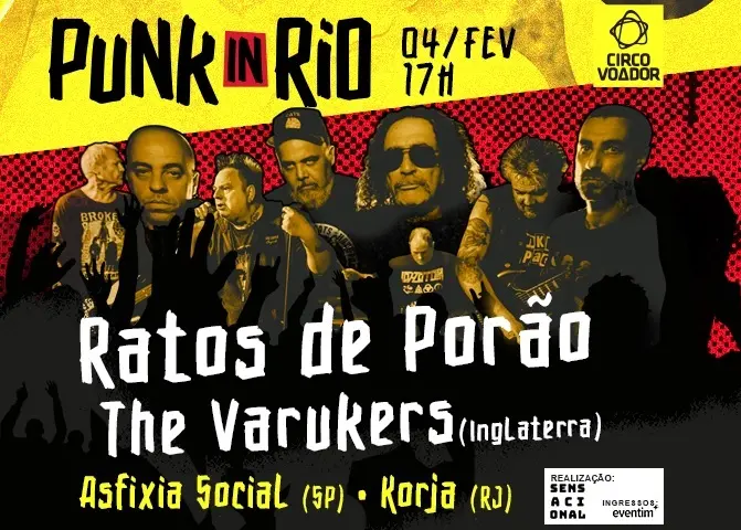 Punk In Rio: Ratos de Porão e Varukers juntos no Circo Voador
